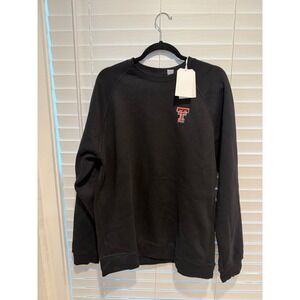 League 91 Texas Tech Red Raiders Black Raglan Sweatshirt Mens Large NWT